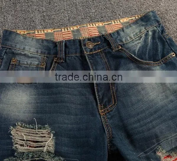 Patchwork Designer High Quality Patched Jeans Ripped Men Rock Men Jeans Hip Hop Jeans Denim Pants photo-4