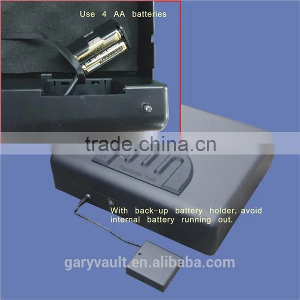 Wholesale- MS550 Micro Vault Biometric Fingerprint Car Handgun Pistol A4 Office Document Security Storage Portabe Steel Safe Box photo-2