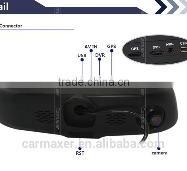 5" Capacitive Screen Android4.0 1080P WIFI Car DVR Rearview Monitor Rearview Mirror Gps Android for Special Car Quality Choice photo-3