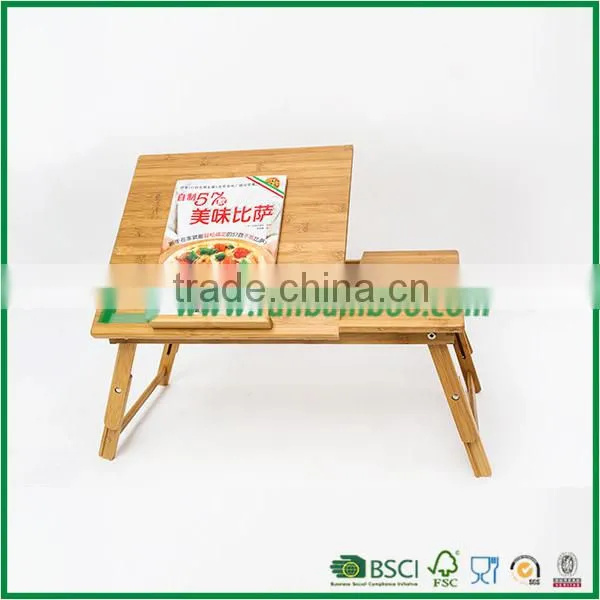 Bamboo Laptop Computer Table With Book Stand