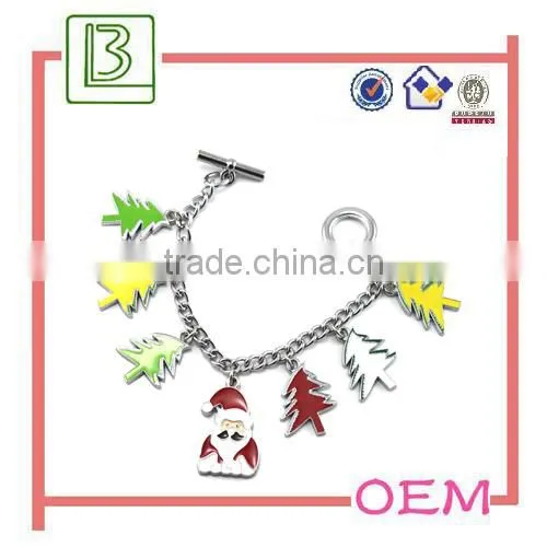 Custom Logo Enamel Promotional Pendant Charm Link Bracelet photo-5