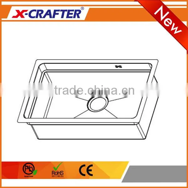 2015 Cheap Functional Undermount SUS 304 Single Bow Sink for Kitchen photo-3