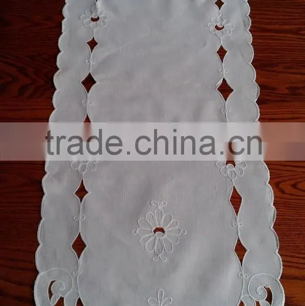 Cut Work and Hand Embroidered Table Runner photo-2