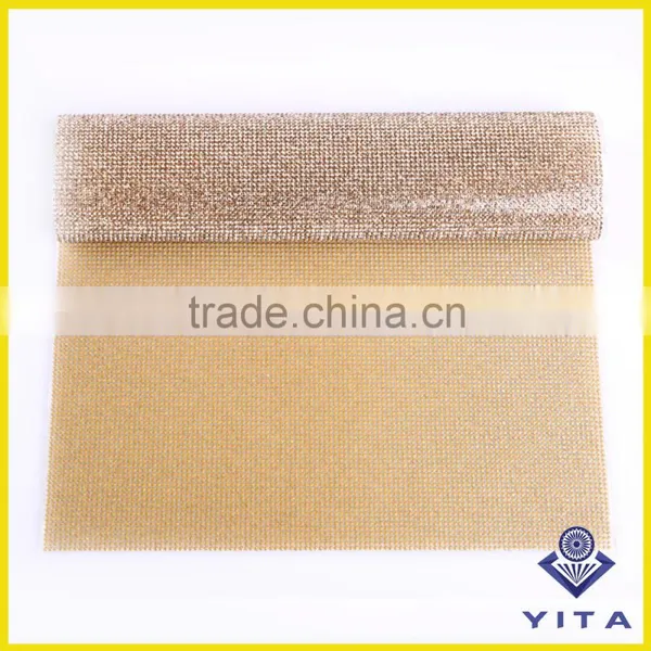 Popular 24cm*40cm Hot Fix Crystal Rhinestone Mesh Sheet for Evening Dress photo-4