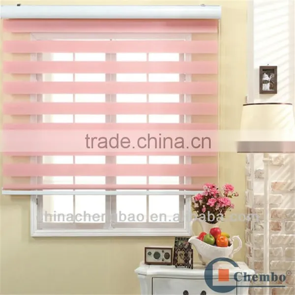2016 Pink Double Layer Softtextile Fabric Zebra Roller Blinds