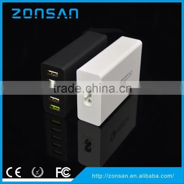 5-PORT USB Charger QC3.0 Travel Charger One Quick Charge+4 Smart Charge photo-2