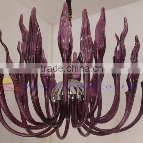 Hand Made Blown Glass Chandelier photo-2