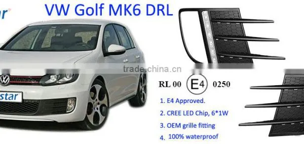 E4 R87 Approved Factory Supply LED Lamp Type LED DRL for VW Golf 6 GTI photo-2