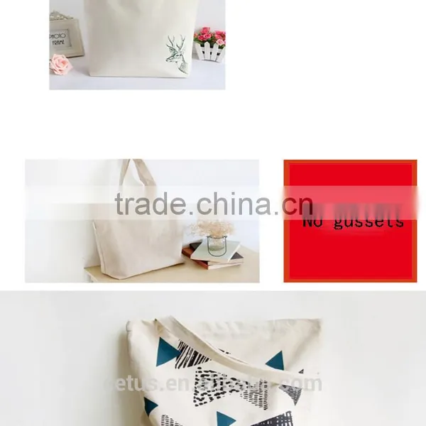 2016 Newest Custom Cheap Price Cotton Tote Bag With Zipper photo-6