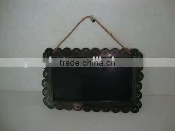 RECTANGLE METAL VINTAGE CHALK BOARD