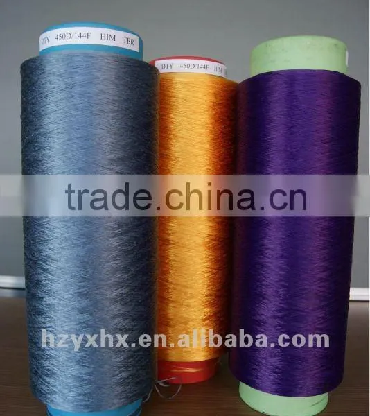 100% Polyeser POY DOPE DYED YARN 450D/144F