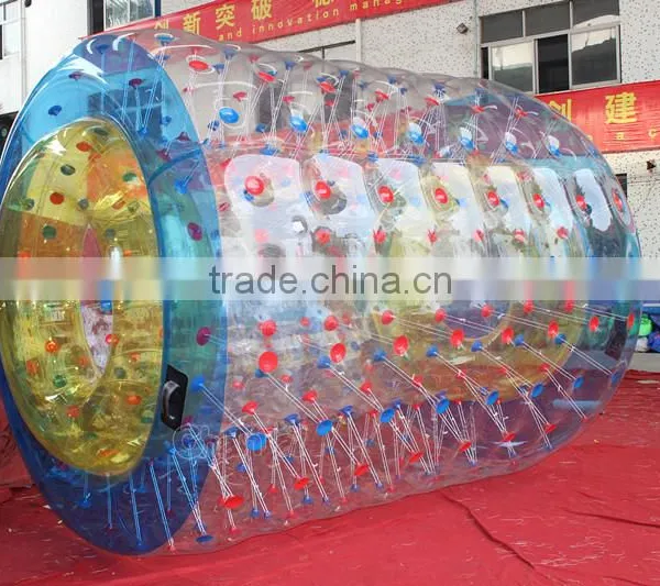 Colorful Polyester Inflatable Jumbo Water Roller Walking Rolling Ball