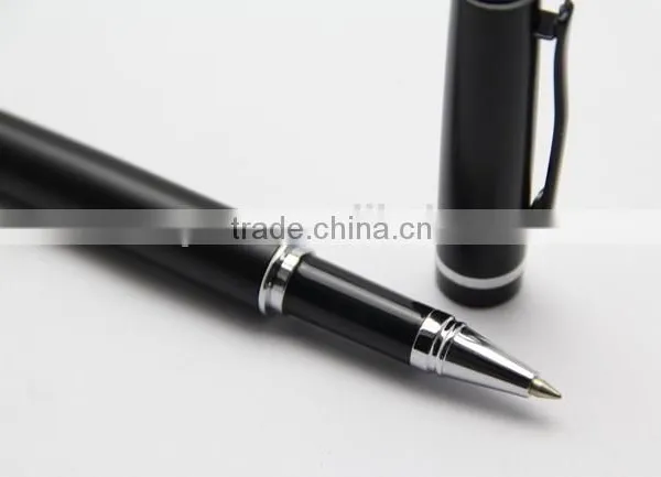 Black Silver Ring Roller Metal Pen photo-4