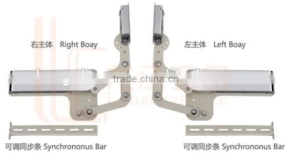 Cabinet High-rise Flap Lift Fitting With Gas Springs on Either Side photo-2