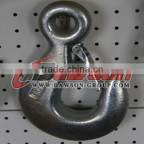 G80 Eye Sling Hook With Safety Latch,forged Eye Hook for Chain photo-5