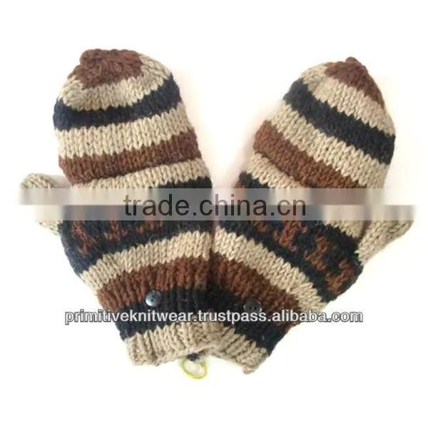 Hand Knitted Woolen Glove for Winter