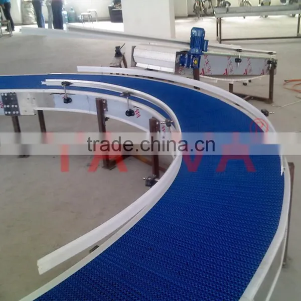 180 Degree Modular Conveyor / Modular Plastic Conveyor Belt Line photo-5