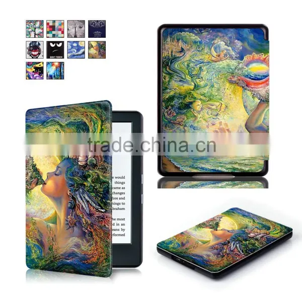 Flip Custom Design Leather Tablet Case OEM 6 Inch Leather Case for E-Reader New Kindle 2016 8 Generation photo-6