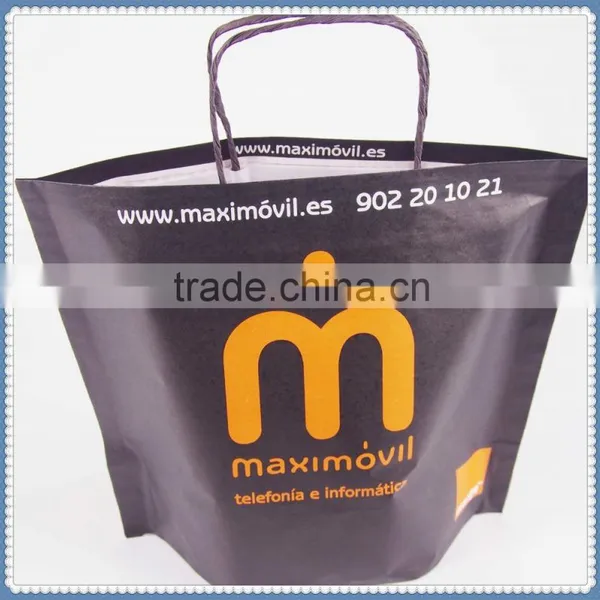 2016 New Design Popular Kraft Paper Bag Eco Friendly & Economic With Twisted Patch Handle