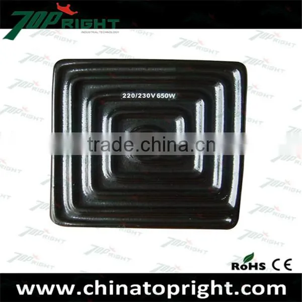 Black Color Ceramic Flat Hollow Infrared Heater Panel photo-2