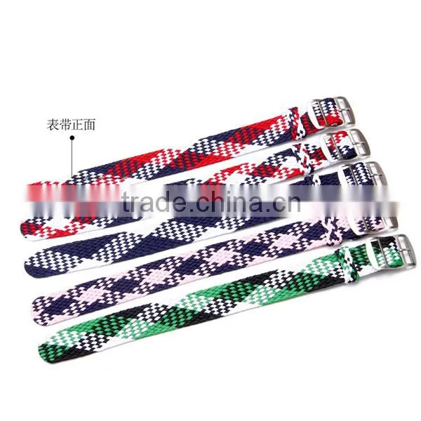 Multi-color High-quality Fancy Woven Perlon Watch Bracelets photo-2