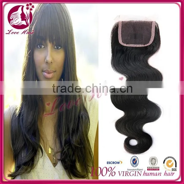 Hair Peruvian Loose Wave Virgin Hair 4pcs Lot Millde Part Lace Closure With 3 Bundles Free Shipping,Natural Color