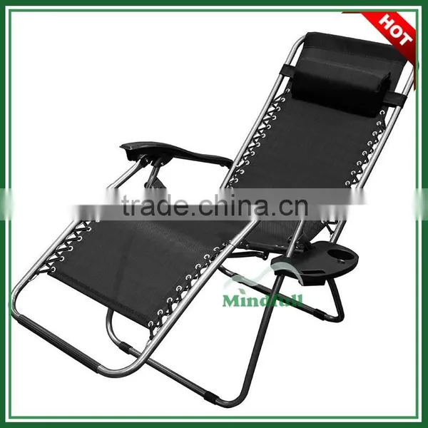 Folding Portable Reclining Chair Adjustable Garden Zero Gravity Chair With Table photo-3