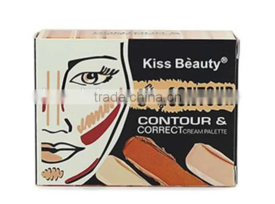 KISS BEAUTY Makeup 6 Color Contour & Correct Cream Concealer Palette Base Maquiagem Mineral Makeup Contour Palette photo-5