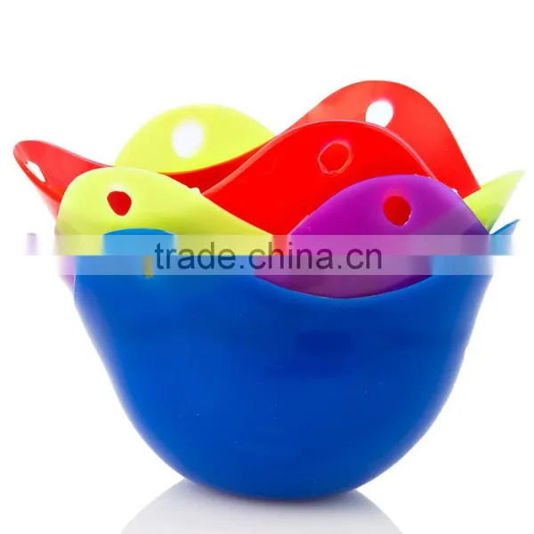 Silicone Egg Poaching Cups Silicone Egg Poacher Cookware Cups in Vivid Colors photo-4