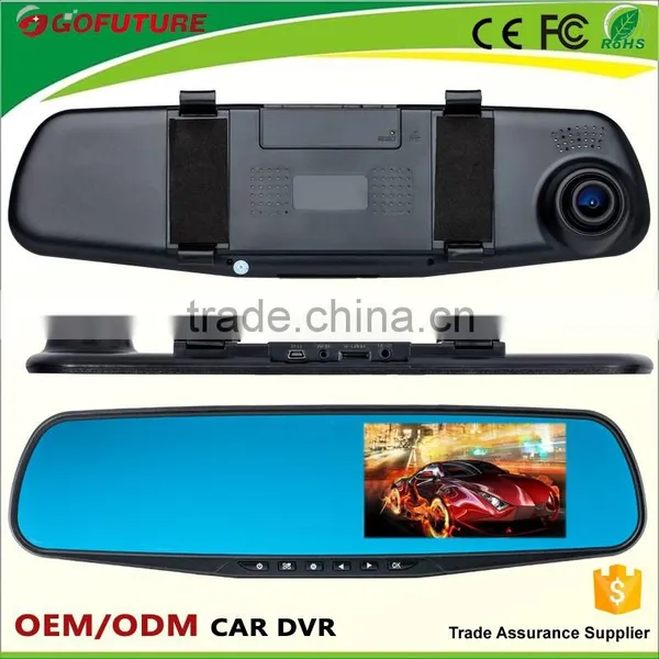 2016 New Design FHD 1080P Dual Cam Car Night Vision Rearview Mirror Dashboard Camera Best Hidden Cameras for Cars photo-2