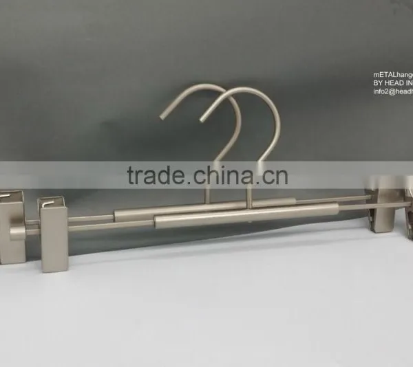 The HEAD Natural Metal Pant/skirt Hanger With Metal Clips ,metal Hanger,new Design,made in China photo-2