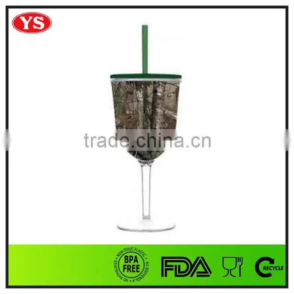 Double Wall Plastic Italian Wine Tumblers