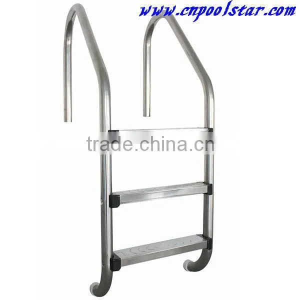 Extendable Swimming Pool Stainless Steel Ladder P1840 With Plastic 2/3/4 Steps for In-ground Pool photo-2