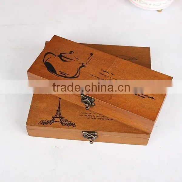 Brown Color Design Wooden Pencil Case Wooden Pen Box Wooden Pencil Box