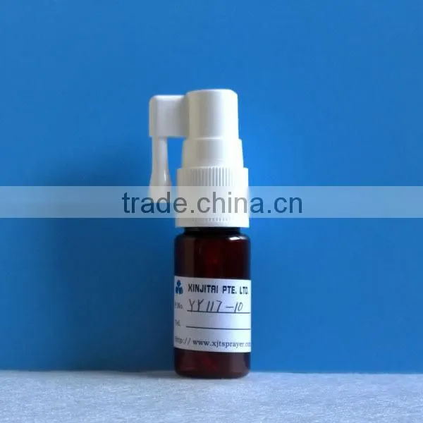 10 ml PET Pharmaceutical Oral Spray Bottle in Amber Color