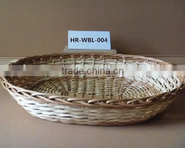 Handmade Willow Handled Fruit Basket With Round or Rectangular Shape photo-4