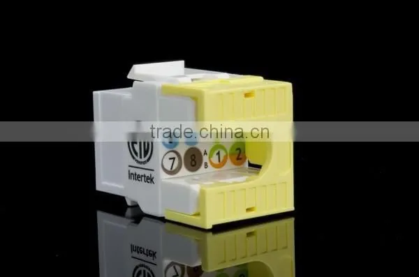 Cat 6A UL 180 Degree UTP 8P8C Connector Modular Keystone Jacks photo-4