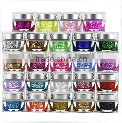 B1-001 15ML Colorful uv Gel ,Glitter uv Gel ,nail Art uv Gel