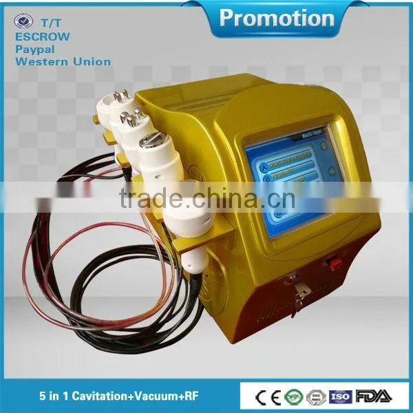 CE Approved 5 in 1 Ultrasonic Liposuction Cavitation Equipment With Vacuum rf (20% DISCOUNT)