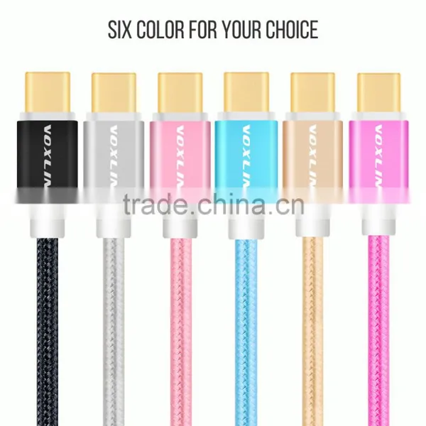 Voxlink Od=3.3mm Fast Charging Gold Plated Usb Type c to Type c Charger Cable Male to Male,0.5m/1m/1.5m/2m/3m Optional photo-2