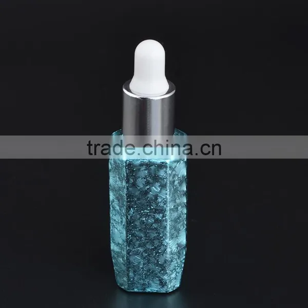 10ml UV Gel Blue Red Colored Glass Essential Oil Bottle With Glass Pipette Dropper photo-4