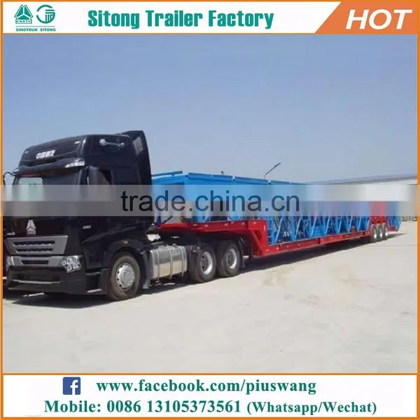 China Truck Trailer 2 or 3 FUWA Axle Car Transport Semi Trailer Car Carrying Trailer photo-4