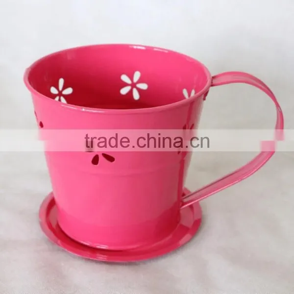Nice Wholesale Metal Vases Metal Planter Antique White Metal Planters