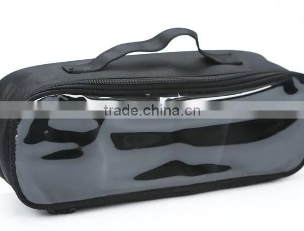 Store More Black Rectangular Travel Carry Toiletry Kits With Clear PVC photo-2