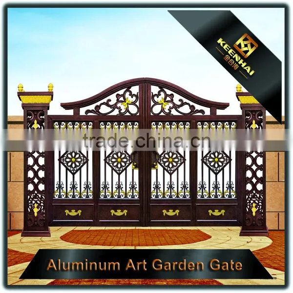 Villa Garden Decorative Powder Coated Luxury Aluminum Metal Garden Fence Gate photo-5