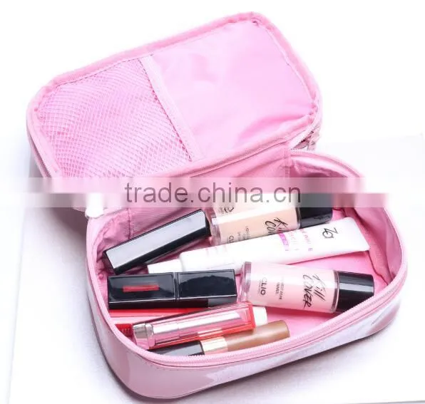 Fashion Shell Glitter PU Leather Women Makeup Bag photo-2