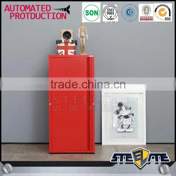 Red Color Steel Clothes Storage Cabinet Baby Cupboard Designs photo-2