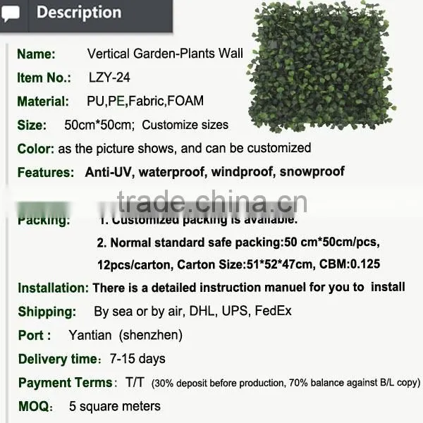 Wholesales Nutural Landscaping Artificial Grass Artificial Ivy Mat photo-2