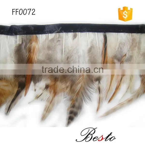 New Products Arrive Dyed Artificial Grizzly Rooster Feather Trimming Wholeasale photo-2