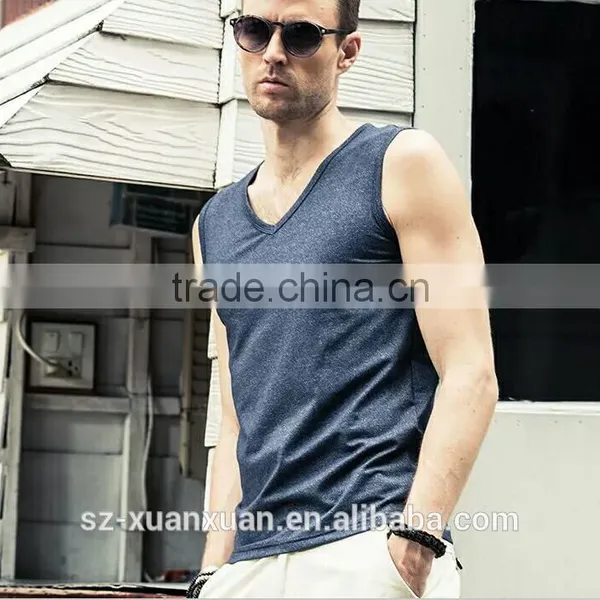 2016 Cheap Wholesale 100% Cotton Sports Vest Men photo-2